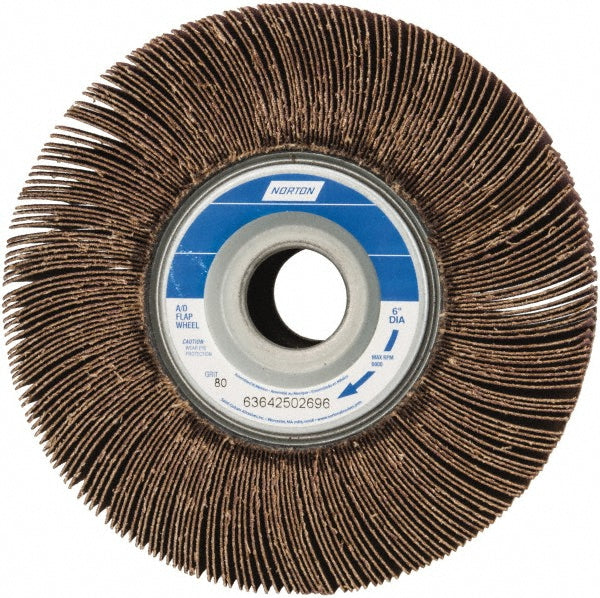 6" 80-Grit Aluminum Oxide Flap Wheel - Norton 63642502696