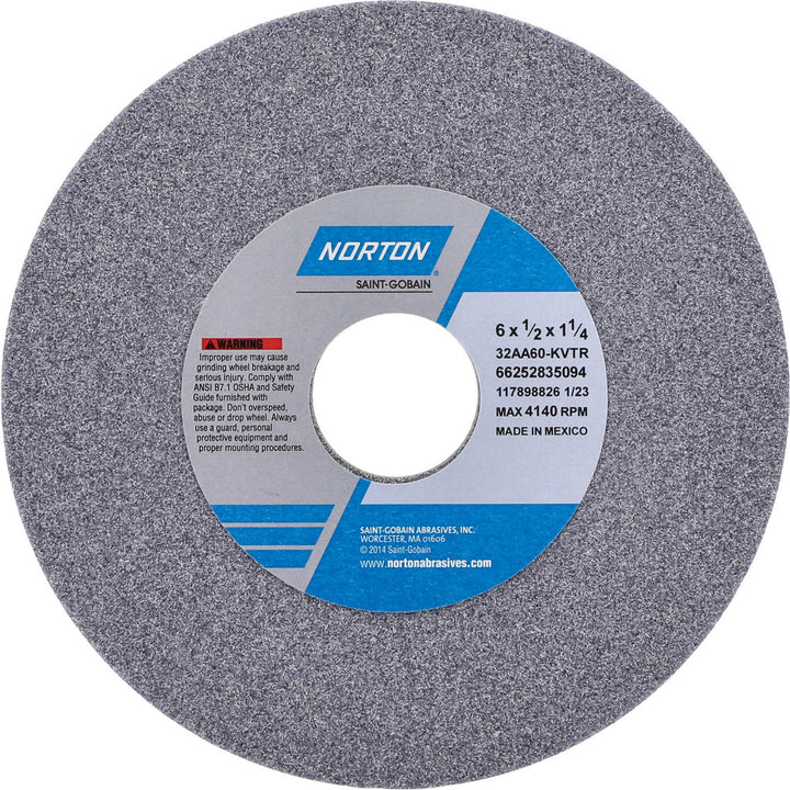 6 x 1/2" 60-Grit Aluminum Oxide Grinding & Cutoff Wheel - Norton 66252835094