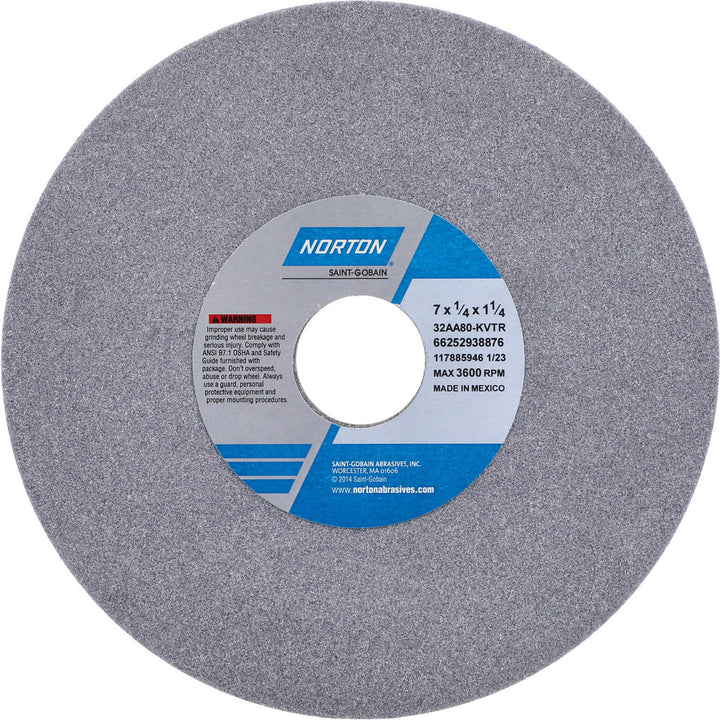 7 x 1/4" 80-Grit Aluminum Oxide Grinding & Cutoff Wheel - Norton 66252938876