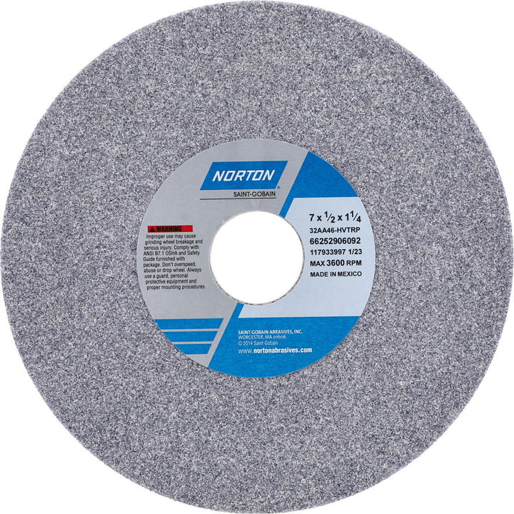 7 x 1/2" 46-Grit Aluminum Oxide Grinding & Cutoff Wheel - Norton 66252906092