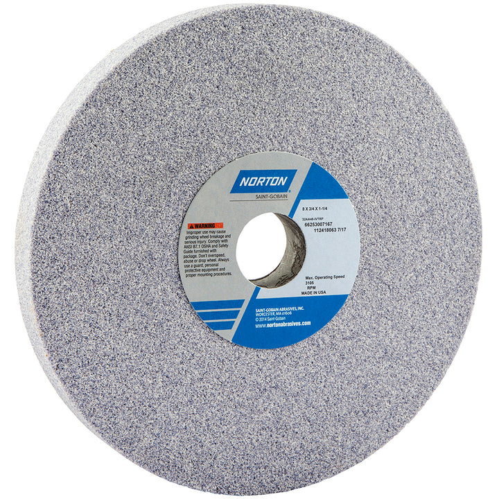 8 x 3/4" 46-Grit Aluminum Oxide Grinding & Cutoff Wheel - Norton 66253007167