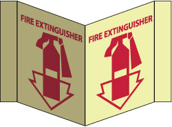 Fire Extinguisher Sign - AccuformNMC GLV30