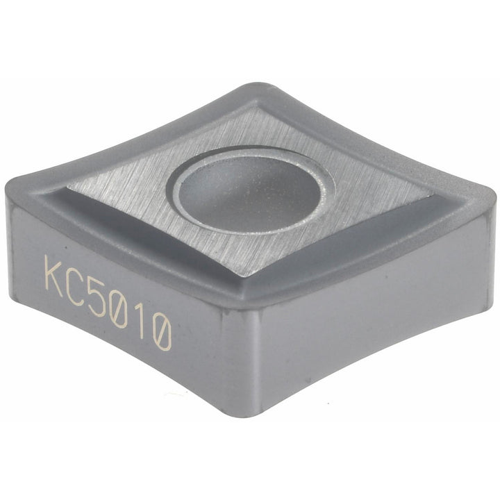C - Diamond (Rhombic) 80-Deg 1/2" IC Carbide Insert, Grade KC5010, TiAlN - Kennametal 1868443