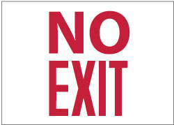 No Exit Sign - AccuformNMC M199PB