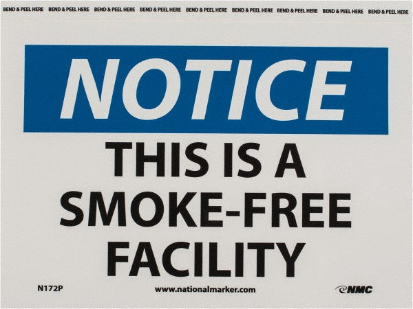THIS IS A SMOKE-FREE FACILITY Sign - AccuformNMC N172P