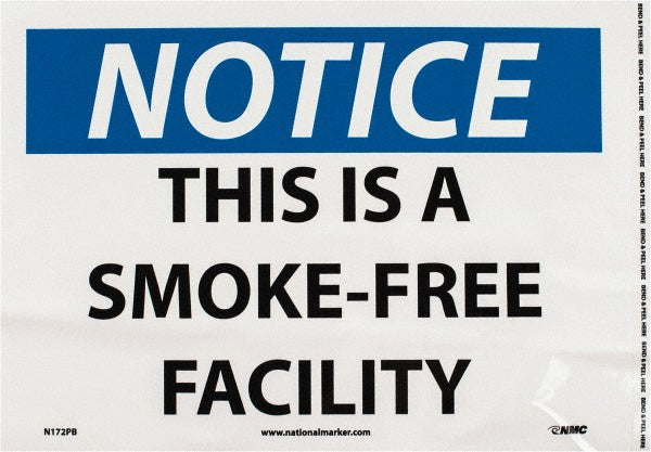 Notice - This Is a Smoke-Free Facility Sign - AccuformNMC N172PB