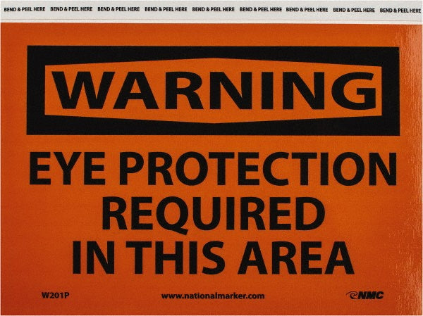 Warning - Eye Protection Required in This Area Sign - AccuformNMC W201P