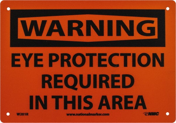 Warning - Eye Protection Required in This Area Sign - AccuformNMC W201R