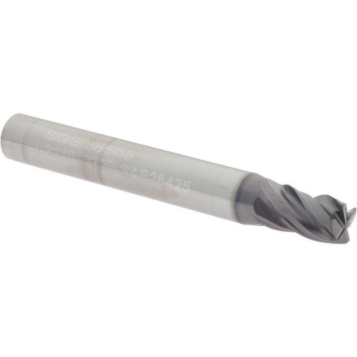 0.2188" 4-Flute Solid Carbide Corner Radius End Mill, TX - SGS 36508