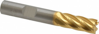 3/8" 6-Flute Solid Carbide Square End Mill, TiN - RobbJack ST-630-12-T