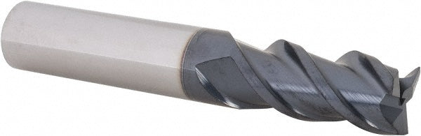 1/2" 3-Flute Solid Carbide Square End Mill, TiAlN - Iscar 5620807