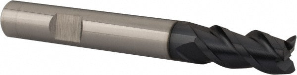3/8" 3-Flute Solid Carbide Square End Mill, TiAlN - Iscar 5620936