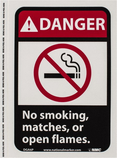 NO SMOKING MATCHES OR OPEN FLAMES. Sign - AccuformNMC DGA6P