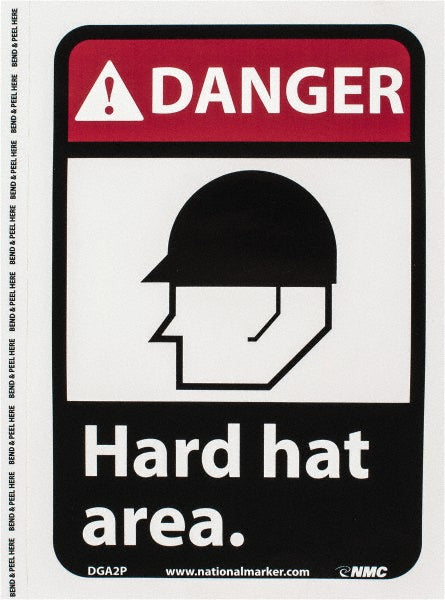Danger - Hard Hat Area Sign - AccuformNMC DGA2P