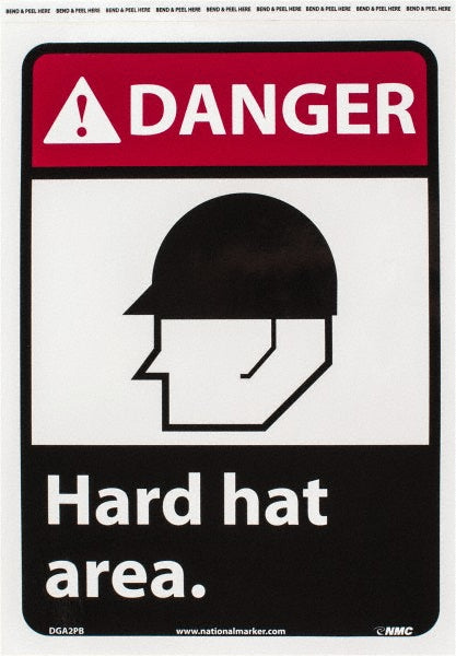HARD HAT AREA Sign - AccuformNMC DGA2PB