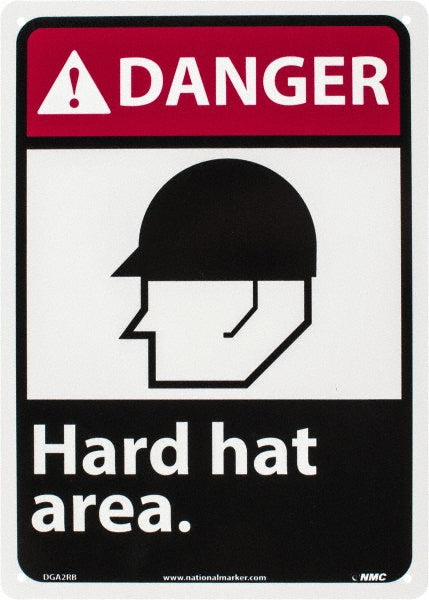 HARD HAT AREA Sign - AccuformNMC DGA2RB
