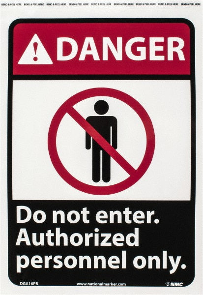 DO NOT ENTER AUTHORIZED PERSONNEL ONLY Sign - AccuformNMC DGA16PB
