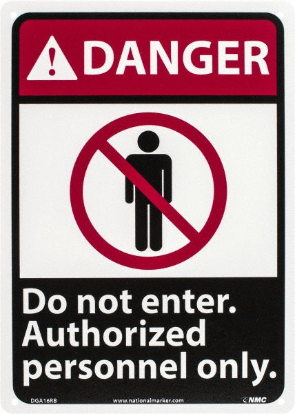 Danger - Do Not Enter - Authorized Personnel Only Sign - AccuformNMC DGA16RB