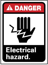 Danger - Electrical Hazard Sign - AccuformNMC DGA8PB