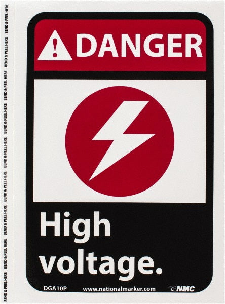 HIGH VOLTAGE Sign - AccuformNMC DGA10P