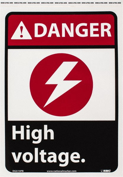 HIGH VOLTAGE Sign - AccuformNMC DGA10PB