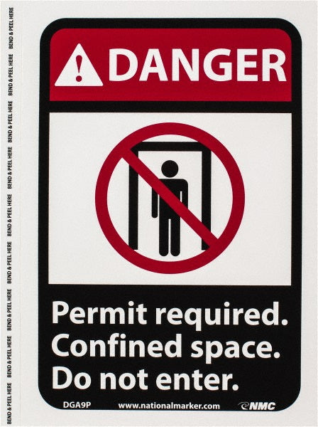 PERMIT REQUIRED CONFINED SPACE DO NOT ENTER Sign - AccuformNMC DGA9P