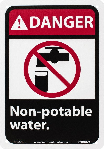 Danger - Non-Potable Water Sign - AccuformNMC DGA5R
