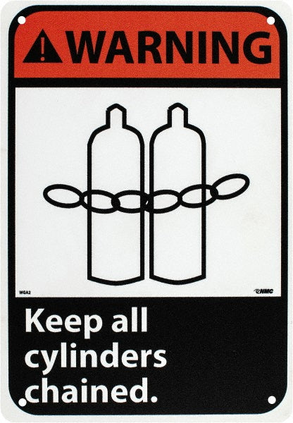 Warning - Keep All Cylinders Chained Sign - AccuformNMC WGA2R