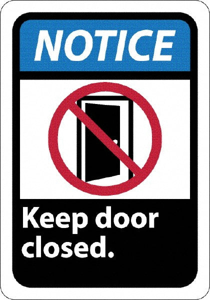 Notice - Keep Door Closed Sign - AccuformNMC NGA4R