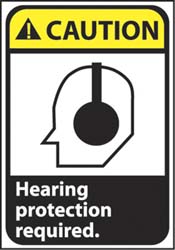 HEARING PROTECTION REQUIRED Sign - AccuformNMC CGA5P