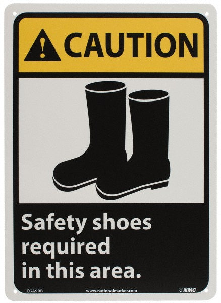 SAFETY SHOES REQUIRED IN THIS AREA Sign - AccuformNMC CGA9RB