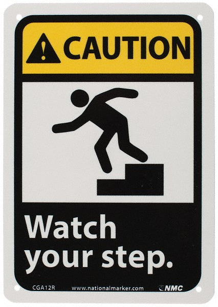 WATCH YOUR STEP Sign - AccuformNMC CGA12R