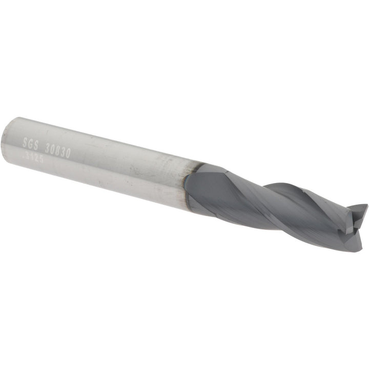 5/16" 3-Flute Solid Carbide Square End Mill, AlTiN - SGS 30830