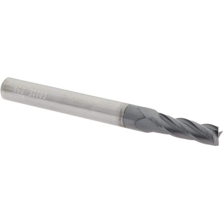 13/64" 4-Flute Solid Carbide Square End Mill, AlTiN - SGS 30003