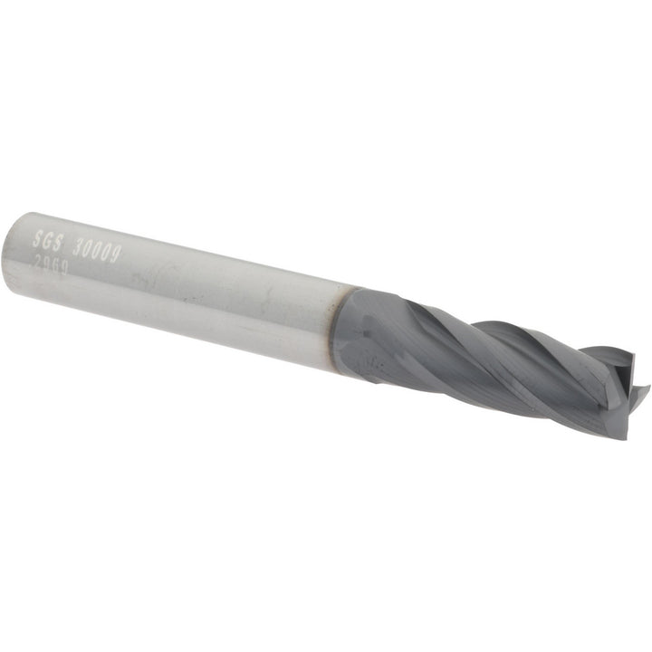 19/64" 4-Flute Solid Carbide Square End Mill, AlTiN - SGS 30009