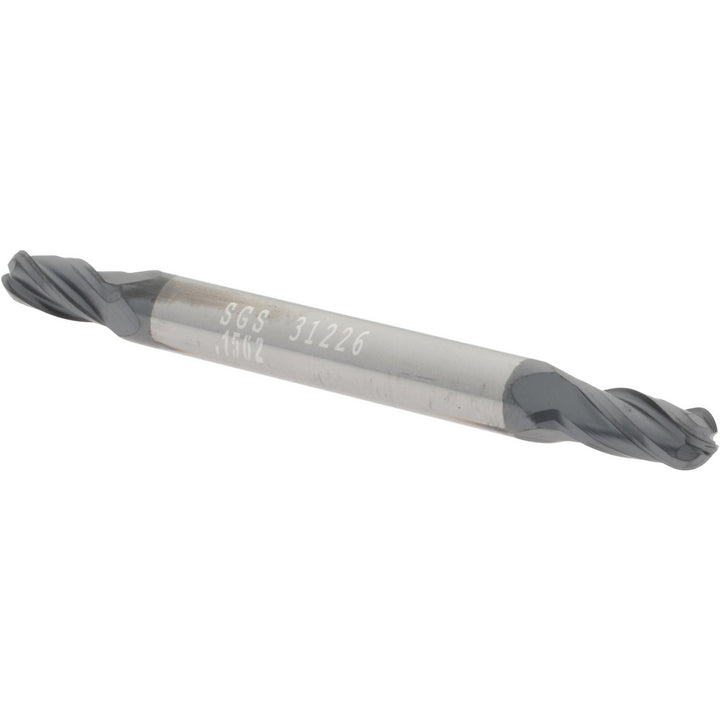 5/32" 4-Flute Solid Carbide Ball End Mill, AlTiN - SGS 31226