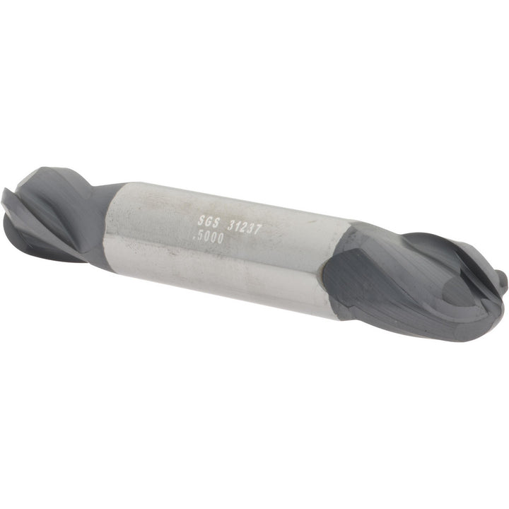 1/2" 4-Flute Solid Carbide Ball End Mill, AlTiN - SGS 31237