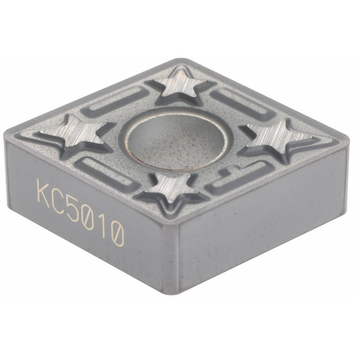 C - Diamond (Rhombic) 80-Deg 1/2" IC Carbide Insert, Grade KC5010, TiAlN - Kennametal 1870044