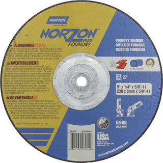 9 x 1/8" Ceramic Alumina Grinding & Cutoff Wheel - Norton 66253048897