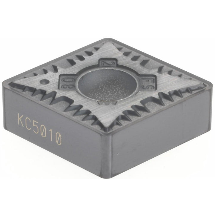 C - Diamond (Rhombic) 80-Deg 1/2" IC Carbide Insert, Grade KC5010, TiAlN - Kennametal 2229550