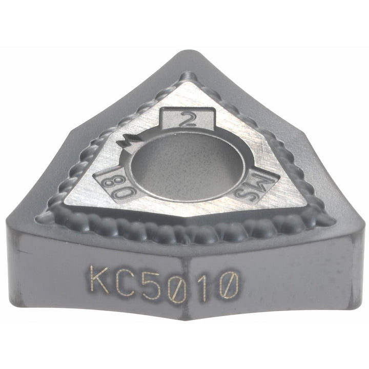 W - Trigon 80-Deg 1/2" IC Carbide Insert, Grade KC5010, TiAlN - Kennametal 2244918
