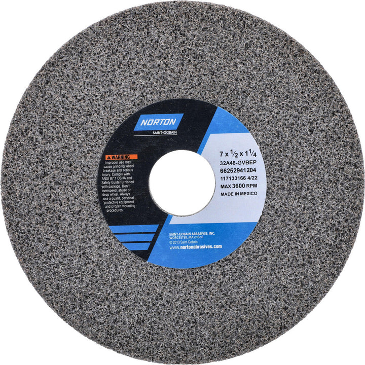 7 x 1/2" 46-Grit Aluminum Oxide Grinding & Cutoff Wheel - Norton 66252941204