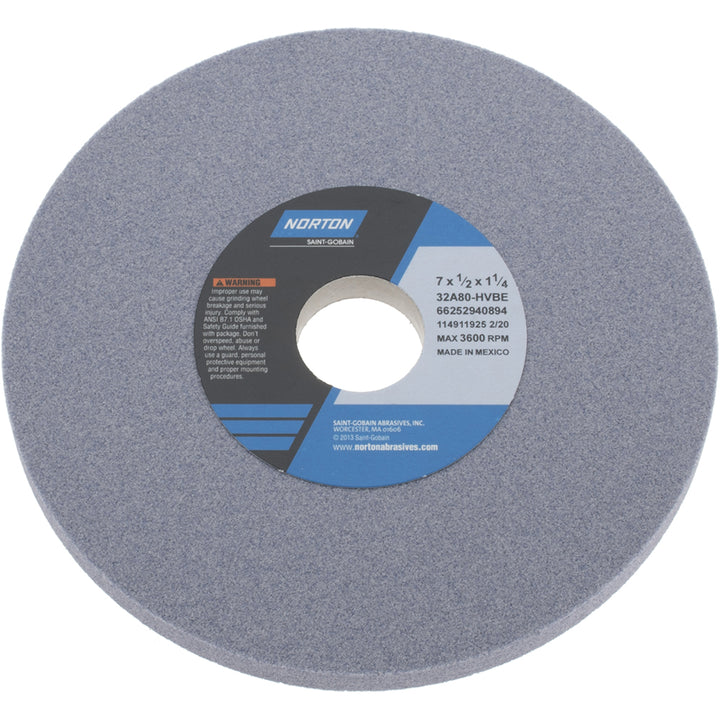 7 x 1/2" 80-Grit Aluminum Oxide Grinding & Cutoff Wheel - Norton 66252940894
