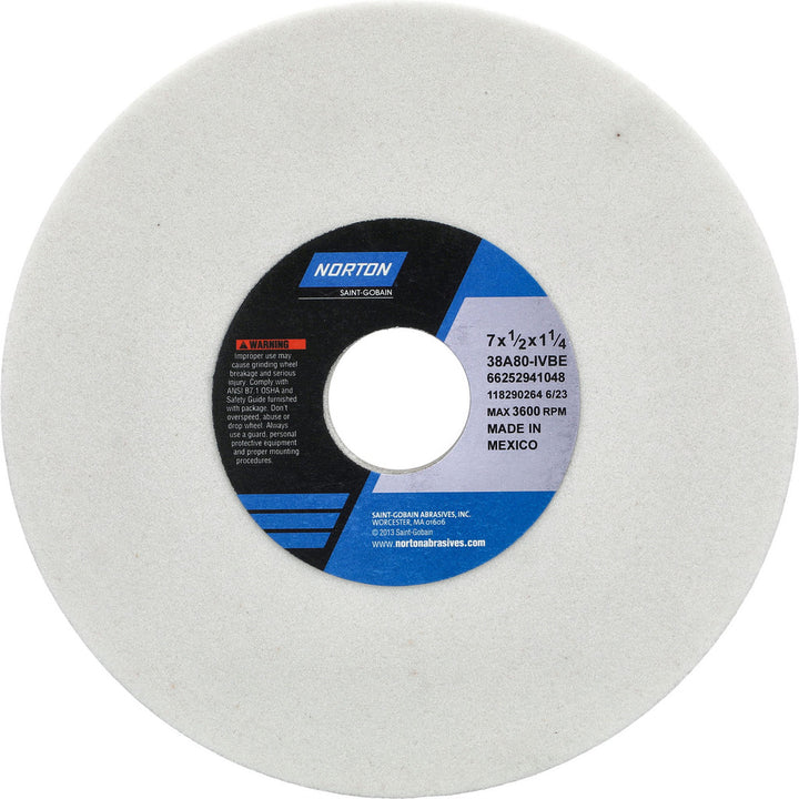 7 x 1/2" 80-Grit Aluminum Oxide Grinding & Cutoff Wheel - Norton 66252941048
