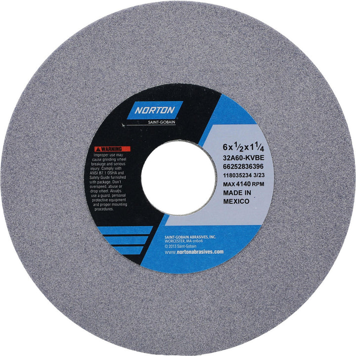 6 x 1/2" 60-Grit Aluminum Oxide Grinding & Cutoff Wheel - Norton 66252836396