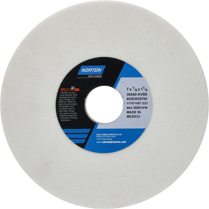 7 x 1/4" 60-Grit Aluminum Oxide Grinding & Cutoff Wheel - Norton 66252939700