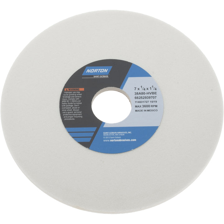 7 x 1/4" 80-Grit Aluminum Oxide Grinding & Cutoff Wheel - Norton 66252939707