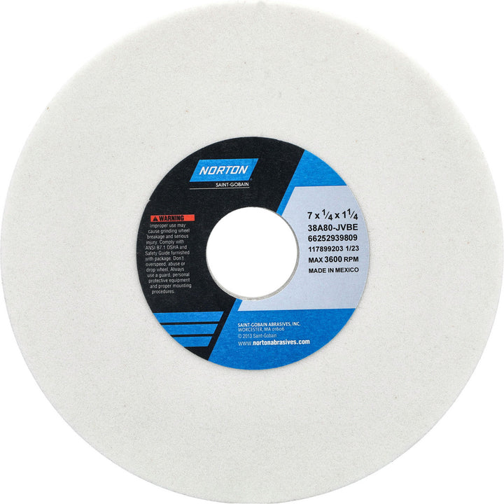 7 x 1/4" 80-Grit Aluminum Oxide Grinding & Cutoff Wheel - Norton 66252939809