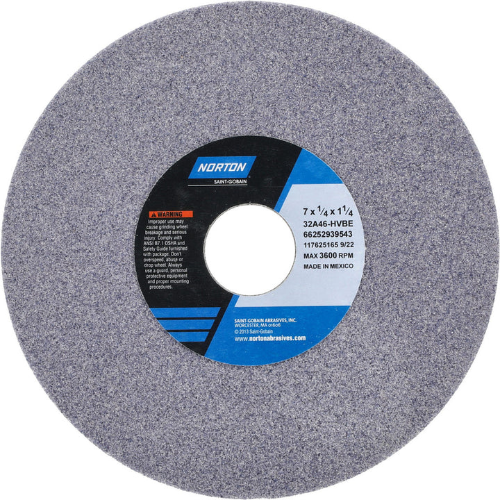 7 x 1/4" 46-Grit Aluminum Oxide Grinding & Cutoff Wheel - Norton 66252939543