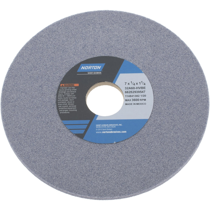 7 x 1/4" 60-Grit Aluminum Oxide Grinding & Cutoff Wheel - Norton 66252939547